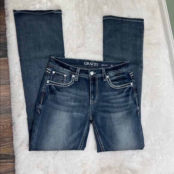 Grace in LA Denim - Grace in LA Embellished Boot Cut Jeans size 29